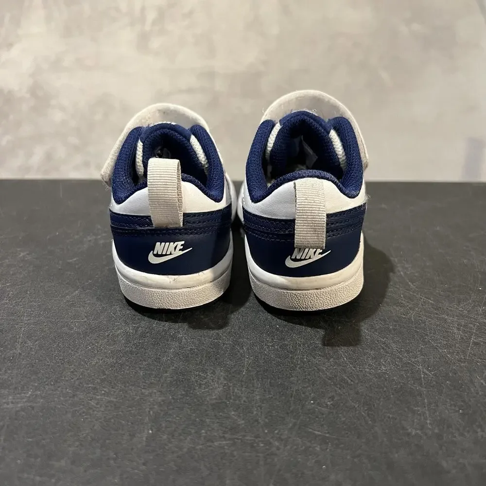 Nike Court Borough Low 2 Shoes Toddler Size 10.5C White Navy BQ5451-107